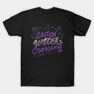 Caution Witch Crossing by Tobe Fonseca T-Shirt